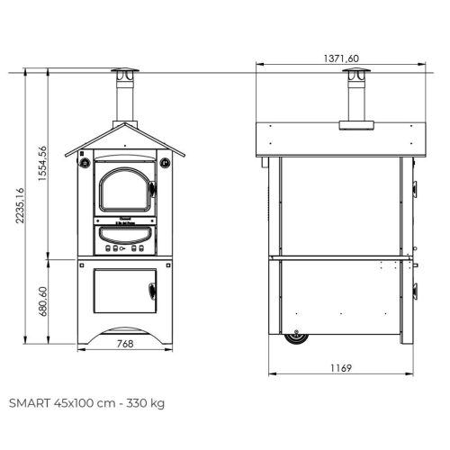Clementi - FORNO A LEGNA DA ESTERNO SMART