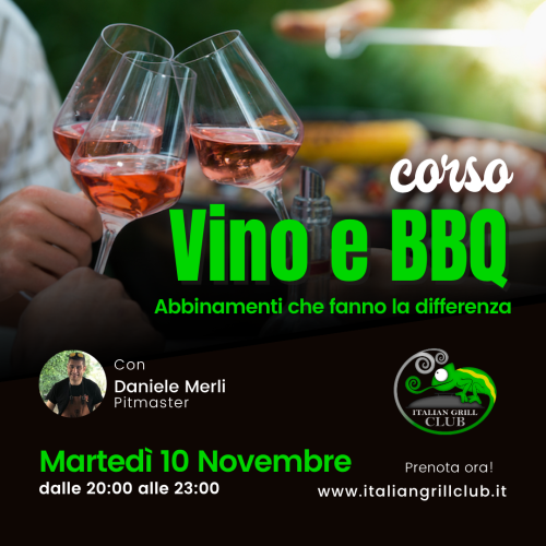 MARTEDì 10 NOVEMBRE | Vino e BBQ